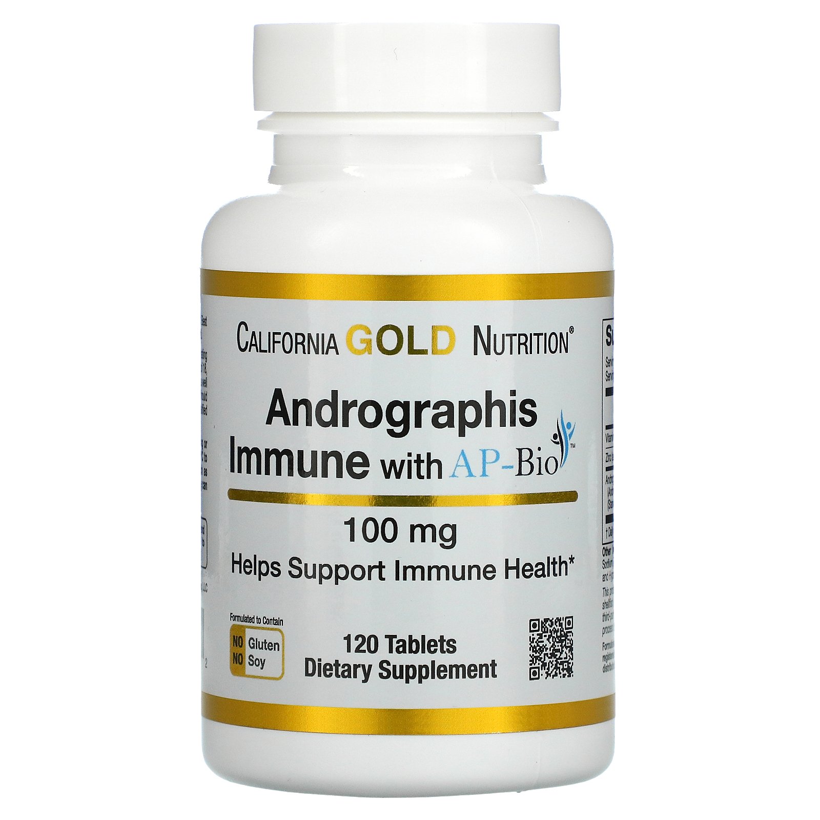 California Gold Nutrition, Andrographis Immune with AP-BIO, 100 mg, 120 Tablets