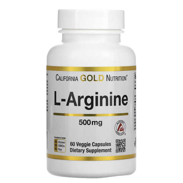 California Gold Nutrition, L-Arginine, 60 Veggie Capsules