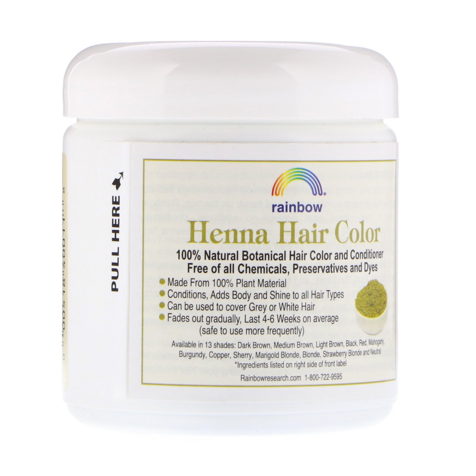 Rainbow Research, Henna, Hair Color and Conditioner, Blonde, 4 oz (113 g)