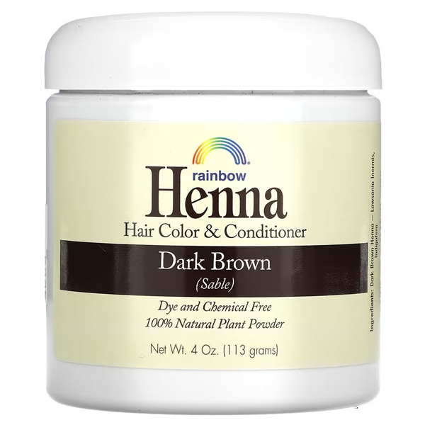 Rainbow Research, Henna, Hair Color & Conditioner, Dark Brown (Sable), 4 oz (113 g)