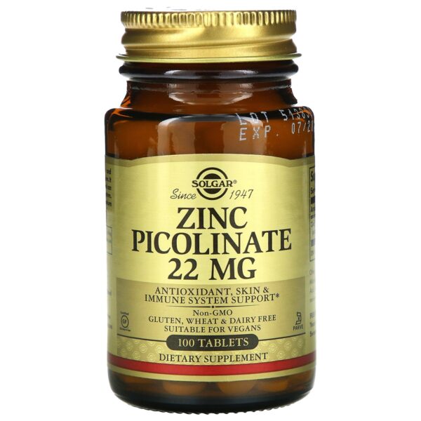 Solgar Zinc Picolinate 100 Tablets