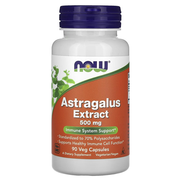 NOW Foods Astragalus Extract 500mg 90 veg capsules