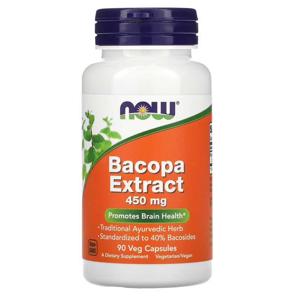 NOW Foods Bacopa Extract 450mg 90 Veg Capsules