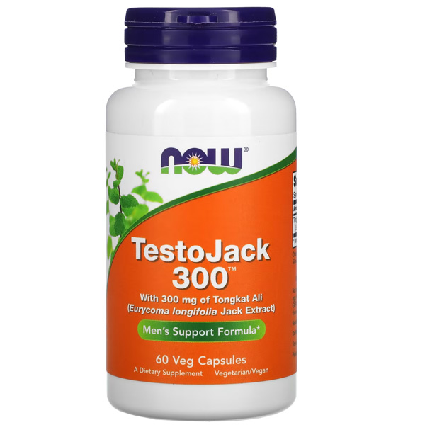 NOW Foods TestoJack 300 300mg 60 Veg Capsules