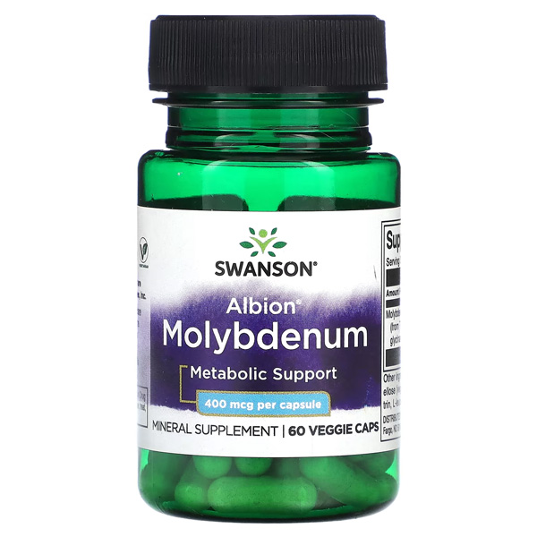 Swanson Albion Molybdenum 400 mcg 60 Veggie Caps