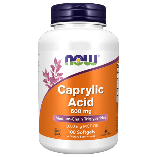 NOW Foods Caprylic Acid 600mg 100 Softgels