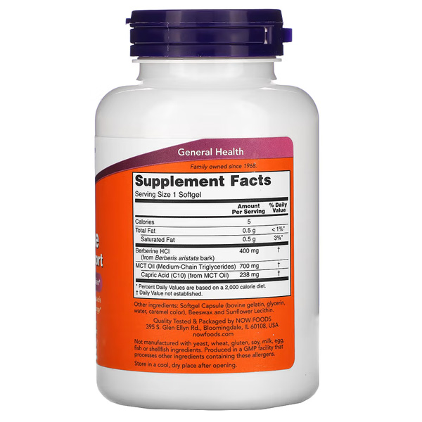 NOW Foods Berberine Glucose Support 90 Softgels