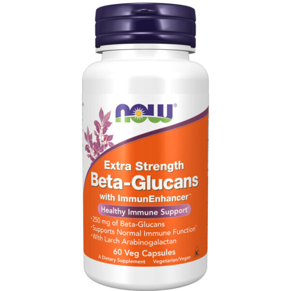 Now Foods Beta-Glucans with ImmunEnhancer Extra Strength 60 Veg Capsules