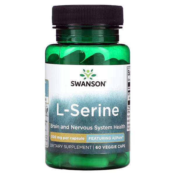 Swanson L-Serine 500mg 60 Veggie Caps