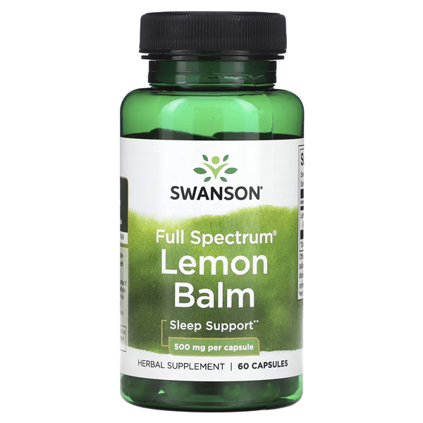 Swanson Full Spectrum Lemon Balm 500mg 60 Capsules