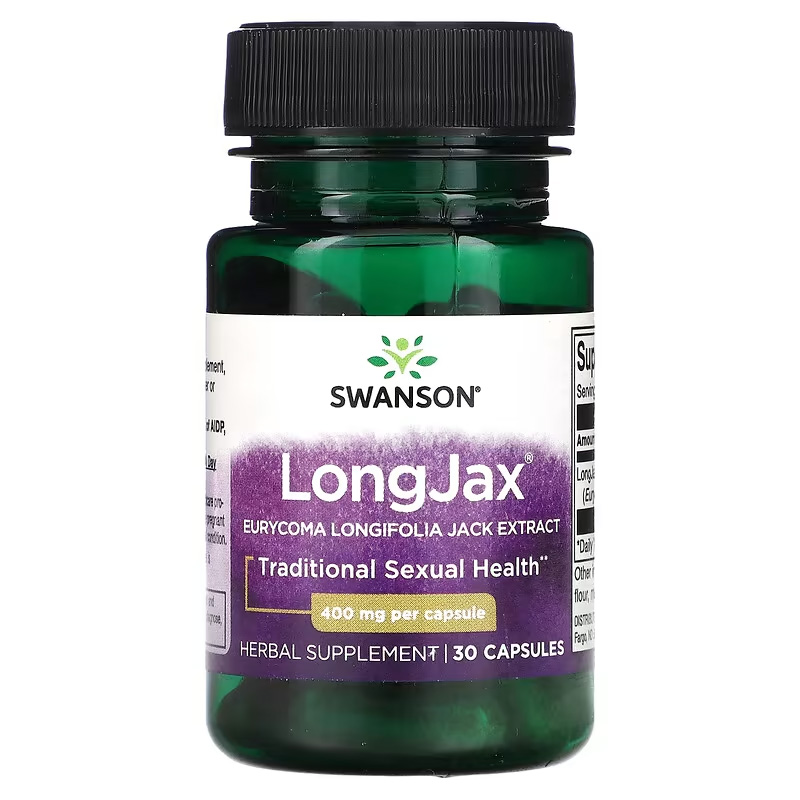 Swanson LongJax Eurycoma Longifolia Jack Extract 400mg 30 Capsules