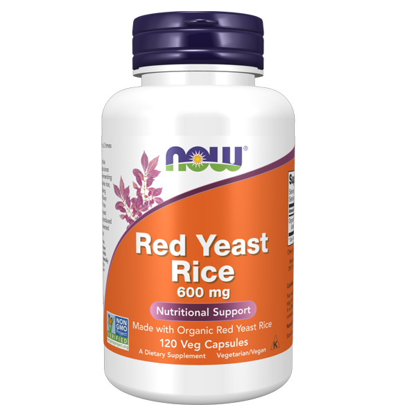 Now Foods Red Yeast Rice 600mg 120 Veg Capsules