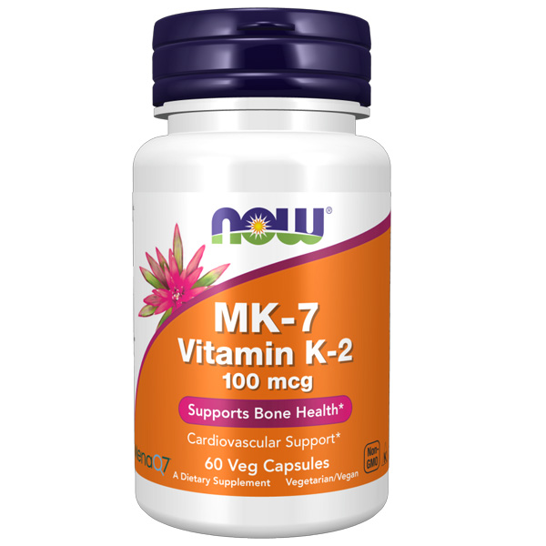 NOW Foods MK-7 Vitamin K-2 100 mcg 60 Veg Capsules