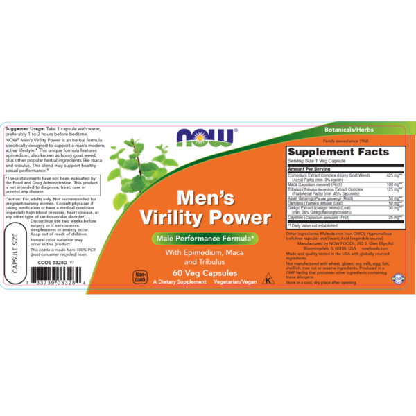 Men's Virility Power 60VC