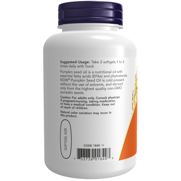 Pumpkin Seed Oil 1000mg 100SG - Image 2