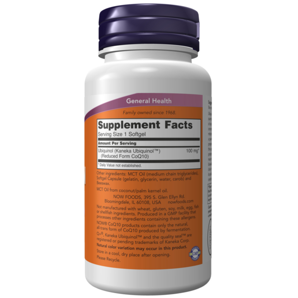 Ubiquinol (Kaneka Ubiquinol™) 100mg 60SG - Image 3