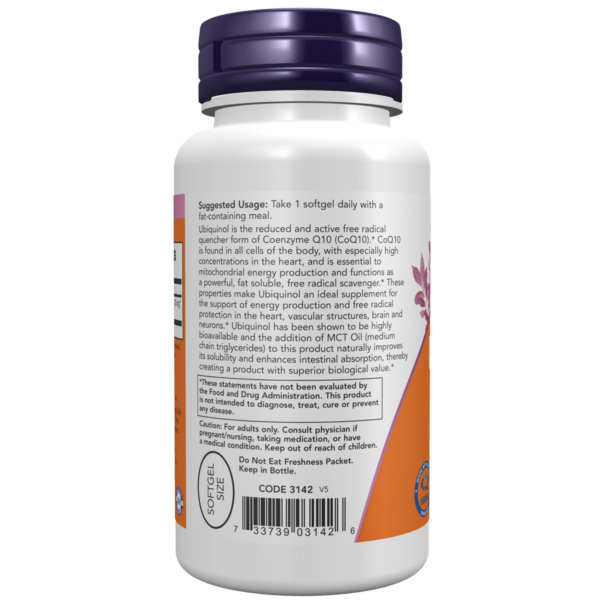 Ubiquinol (Kaneka Ubiquinol™) 100mg 60SG - Image 2