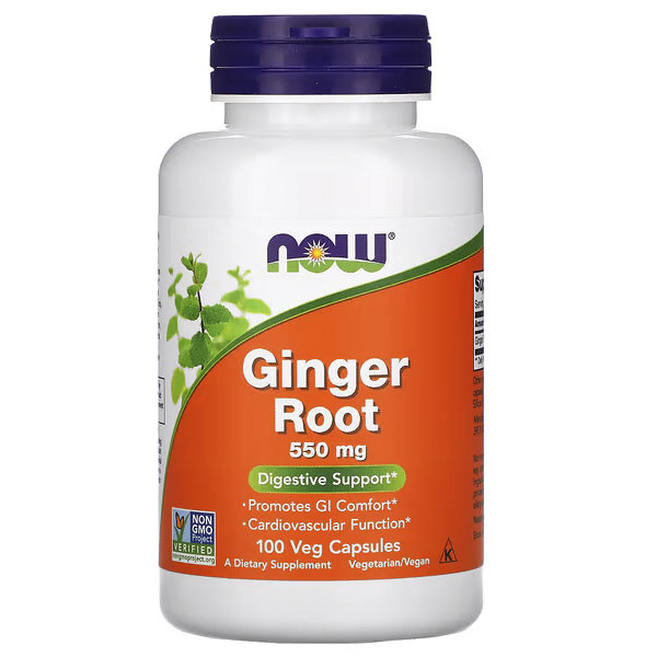 NOW Foods Ginger Root 550mg 100 Veg Capsules