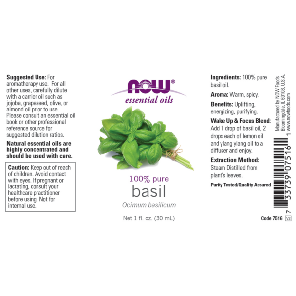 Basil Oil 100% Pure 30ml (Ocimum Basilicum) - Image 2