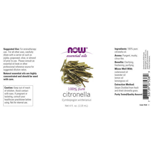 Citronella Oil 100% Pure – 30ml & 118ml (Cymbopogon winterianus) - Image 3