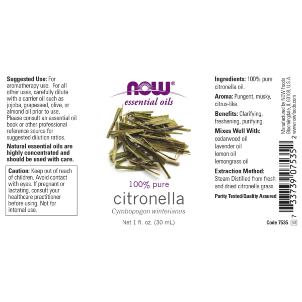 Citronella Oil 100% Pure – 30ml & 118ml (Cymbopogon winterianus) - Image 2