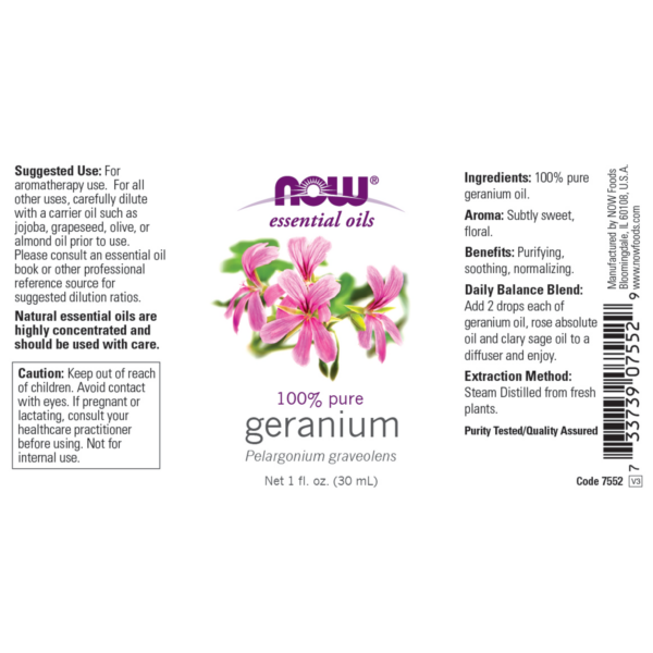 Geranium Oil 100% Pure 30ml (Pelargonium Graveolens) - Image 2