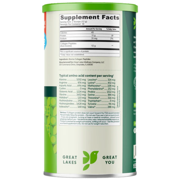 Great Lakes Wellness - Collagen Hydrolysate 454g - Image 2