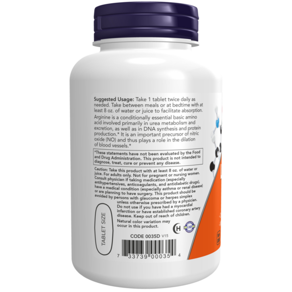 L-Arginine, Double Strength 1000 mg 120T - Image 3