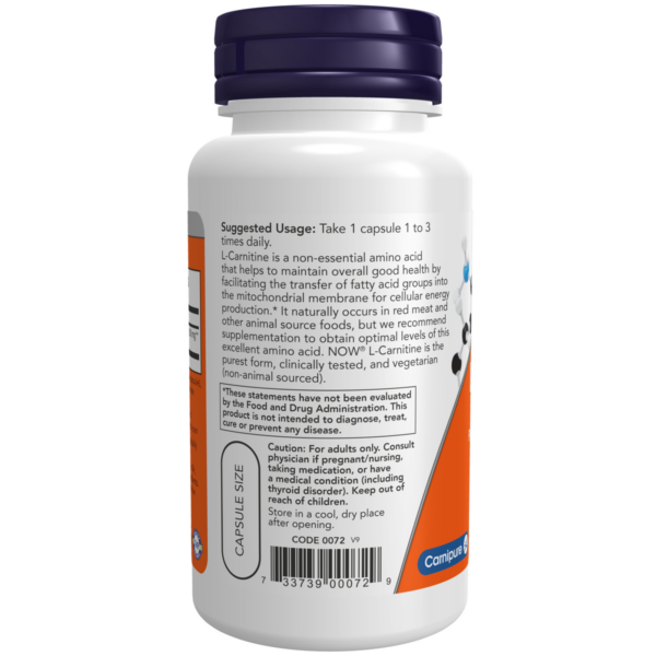 L-Carnitine 500 mg 60VC - Image 3