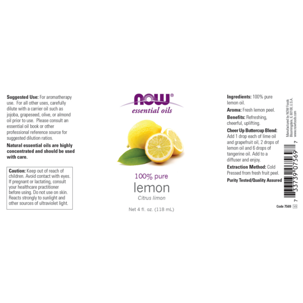 Lemon Oil 100% pure 30ml & 118ml (Citrus Limon) - Image 4