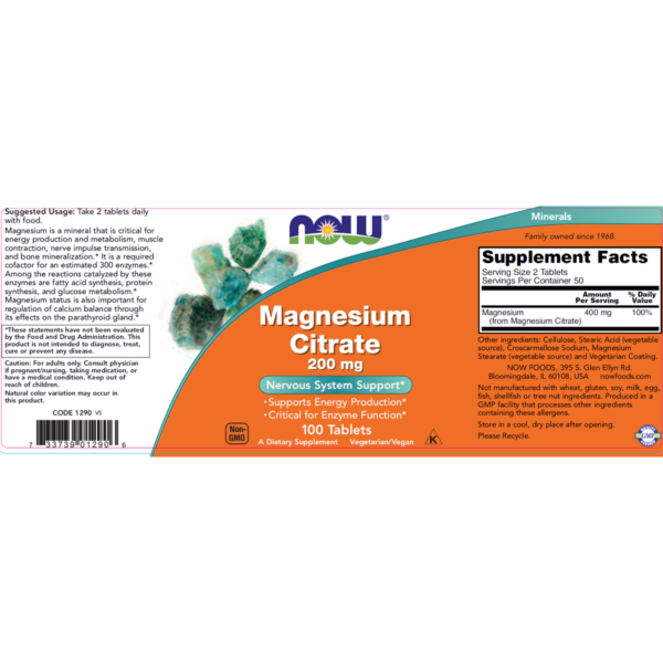 Magnesium Citrate 200mg 100T - Image 2