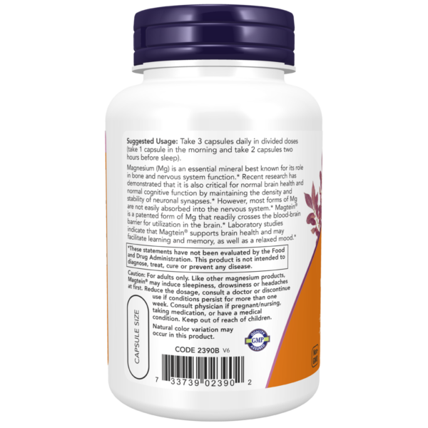 Magtein, Magnesium L-Threonate 90VC - Image 2