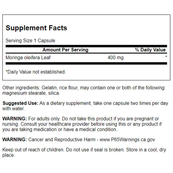 Swanson - Moringa Oleifera 400 mg Full Spectrum 60C - Image 2