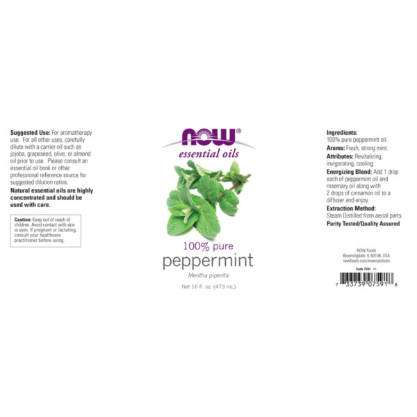 Peppermint Oil 30ml, 59ml, 118ml & 473ml (Mentha Piperita) - Image 2