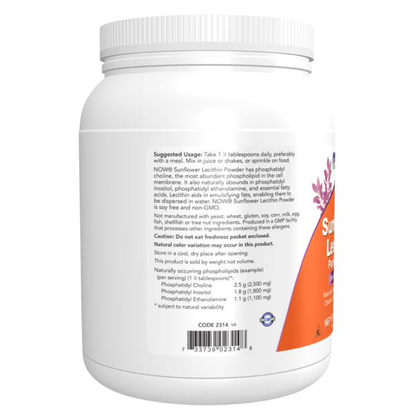 Sunflower Lecithin Pure Powder NON-GMO 454g - Image 2