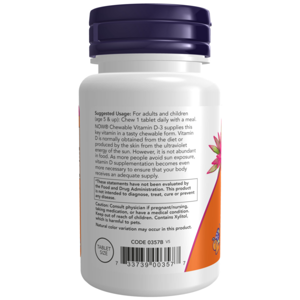 Vitamin D-3 1000 IU, 180 Chewables - Image 3