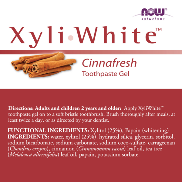 XyliWhite Toothpaste Gel - Cinnafresh 181g - Image 3