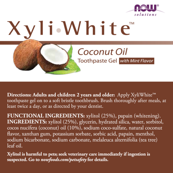 XyliWhite Toothpaste Gel - Coconut Oil & Mint Flavor 181g - Image 2