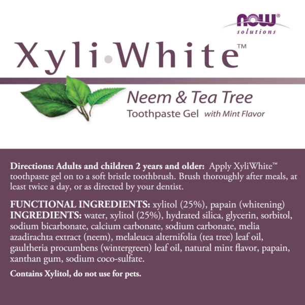 XyliWhite Toothpaste Gel - Neem & Tea Tree 181g - Image 3