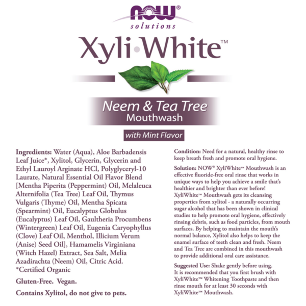 XyliWhite Mouthwash - Neem & Tea Tree with Mint 473ml - Image 2