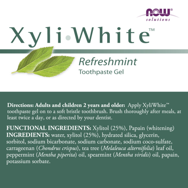 XyliWhite Toothpaste Gel - Refreshmint 181g - Image 2