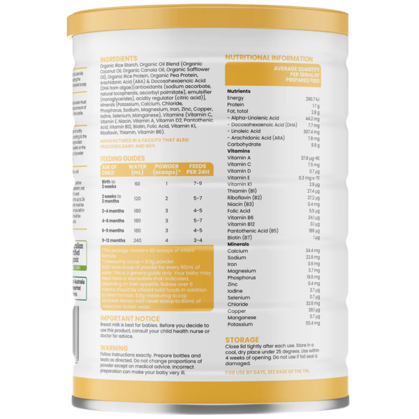 Infant Formula 700g 0-12 Months - Plant Based - Image 3